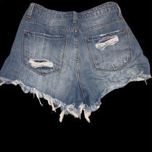 Fashion nova distressed denim shorts
